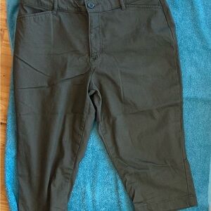 St. John's Bay Green Capris Cotton Blend Casual